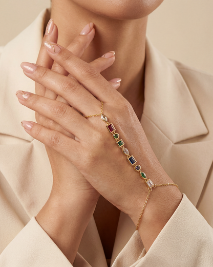 Gulnaar Anti-Tarnish Stainless Steel Hand Chain (One Pis)