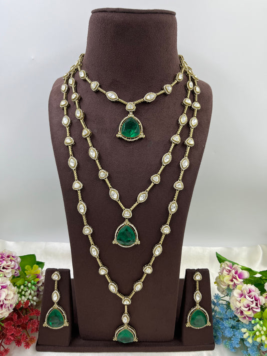 Majestic Maharani Mint Victorian Layers Necklace.