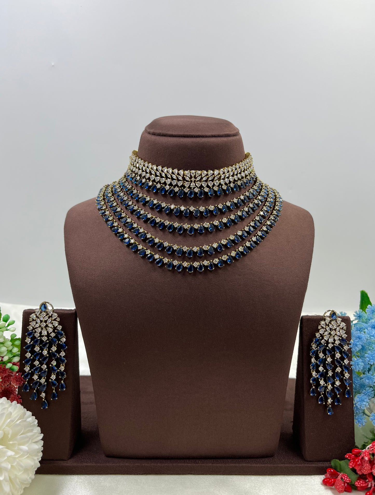 Suhani Victorian American Dimond Premium Necklace