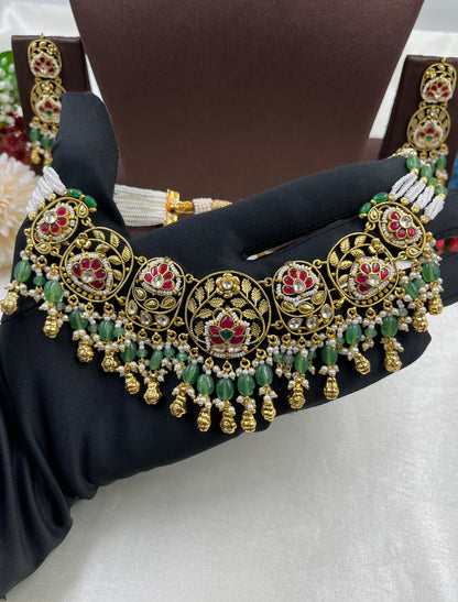 Punam Pachi Kundan Necklace