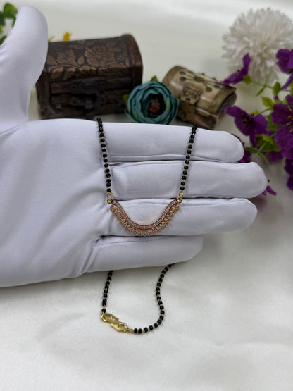 Minimal Curved Rose Gold Mangalsutra