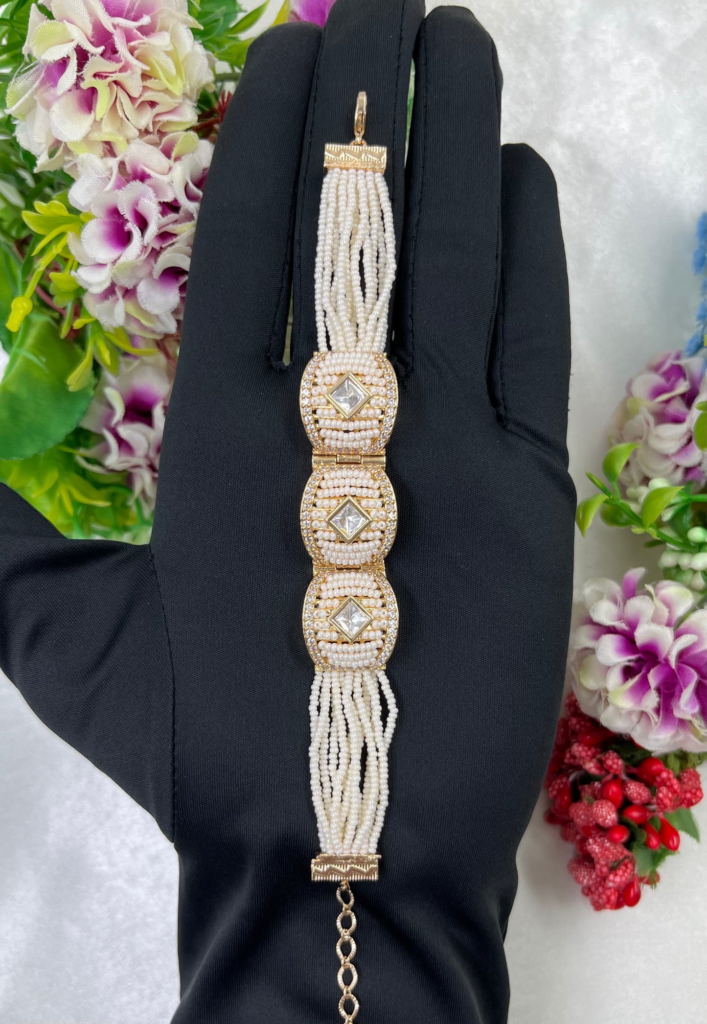 Ridhi Moissanite Moti Bracelet