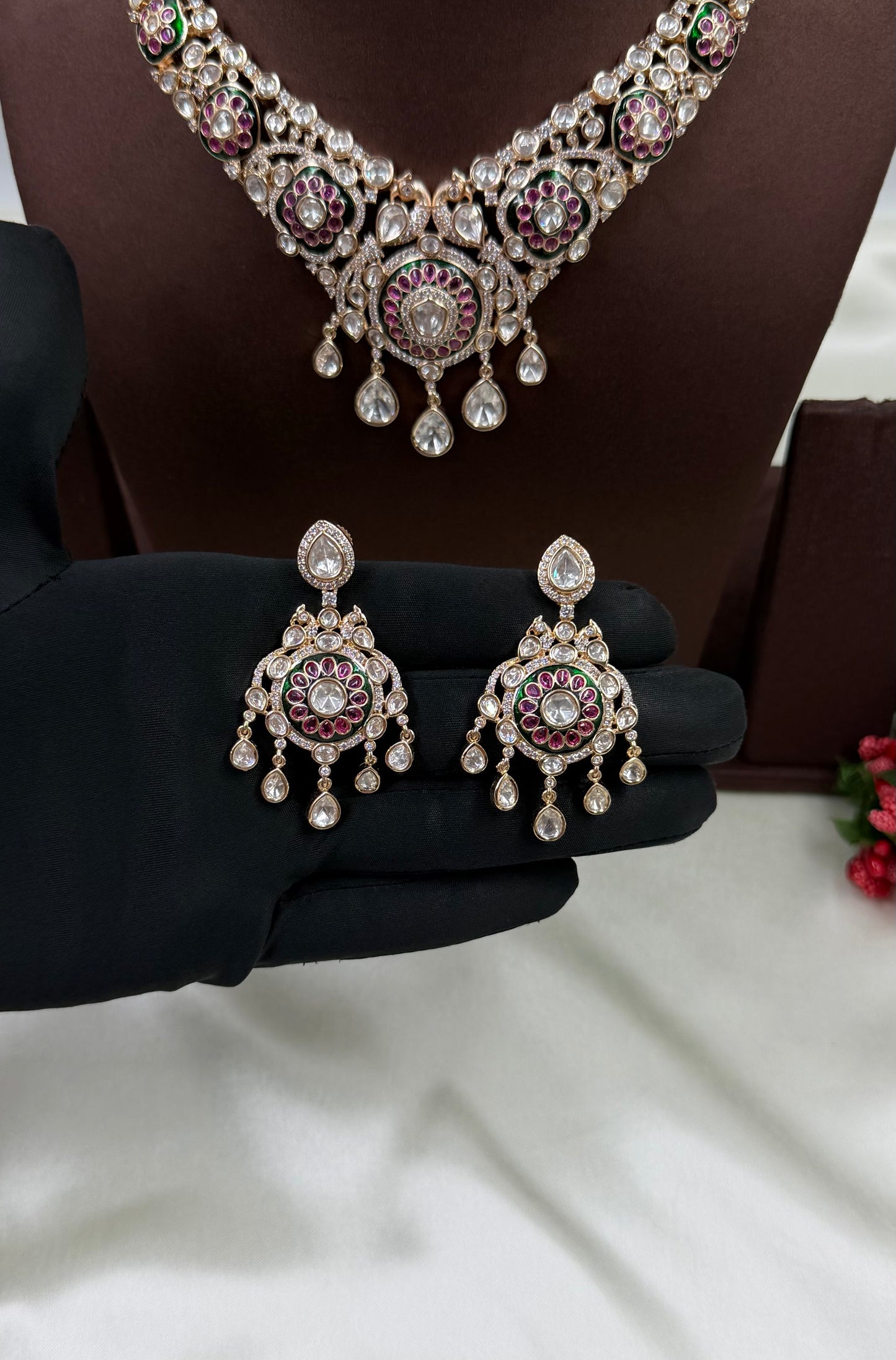 Kalindi Moissanite Necklace Set