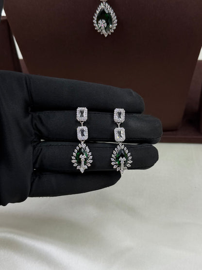 Suvarna Delicate American Diamond Necklace ￼