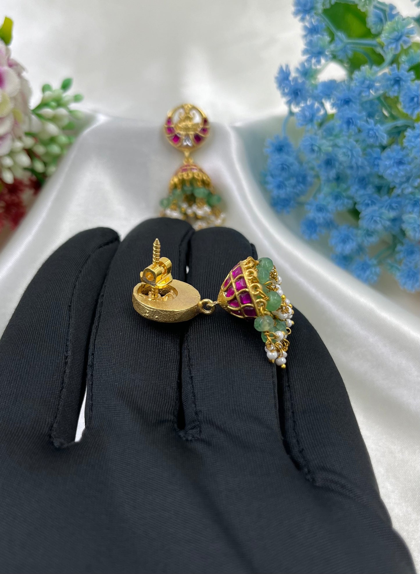 Lakshmi Pachi Kundan Jumka