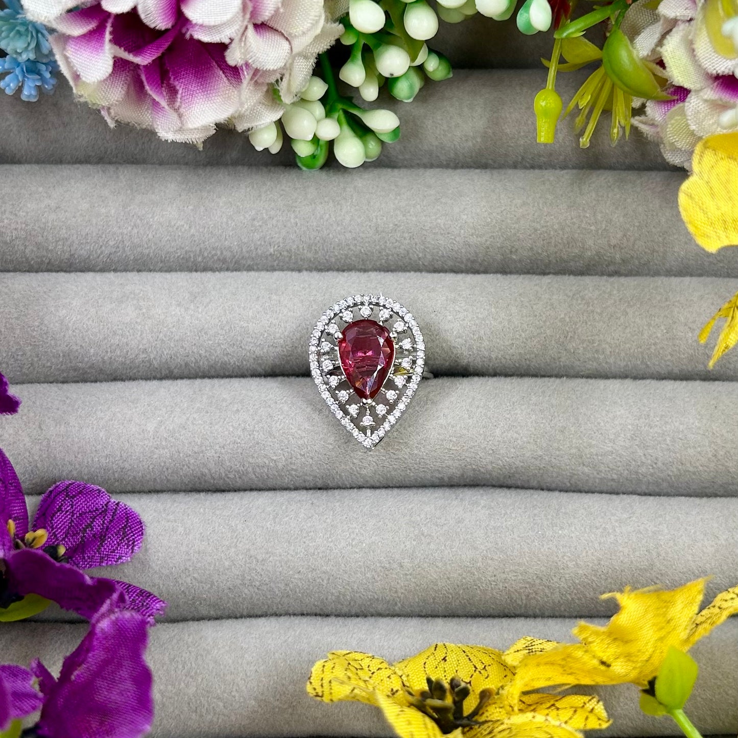 Payal American Diamond Ring (Adjustable)