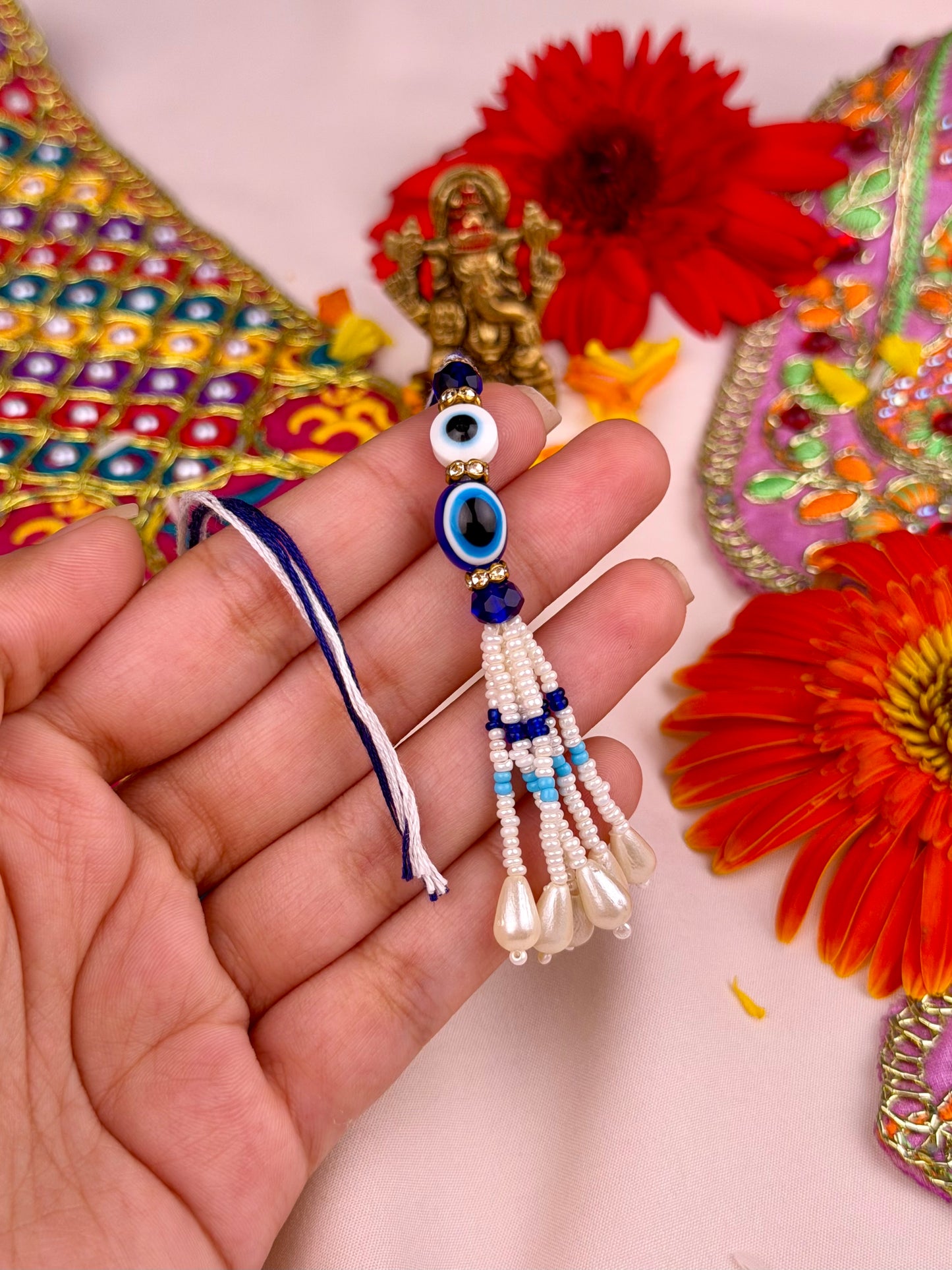 Royal Nazar Pearl Lumba Rakhi