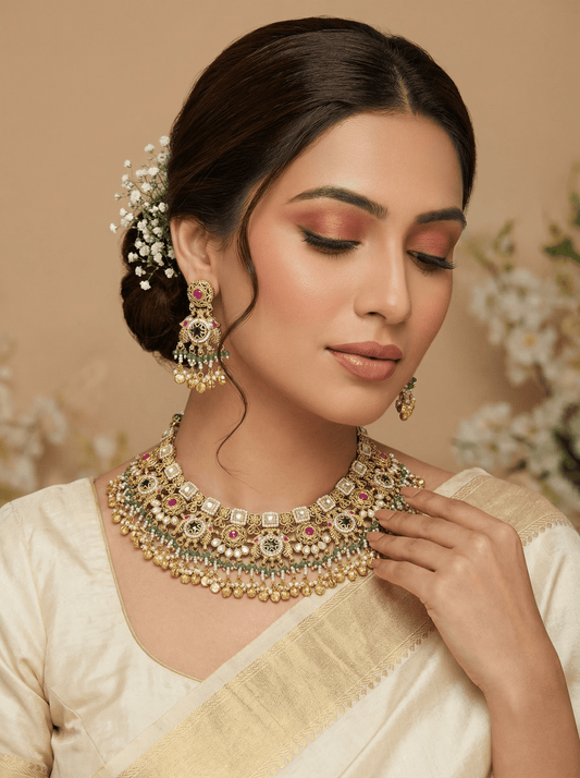 Kriti Heritage Premium Moti Necklace