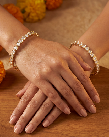 Pihu Moissanite Kundan Bangles