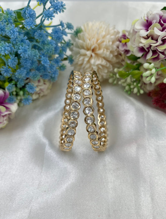 Pihu Moissanite Kundan Bangles