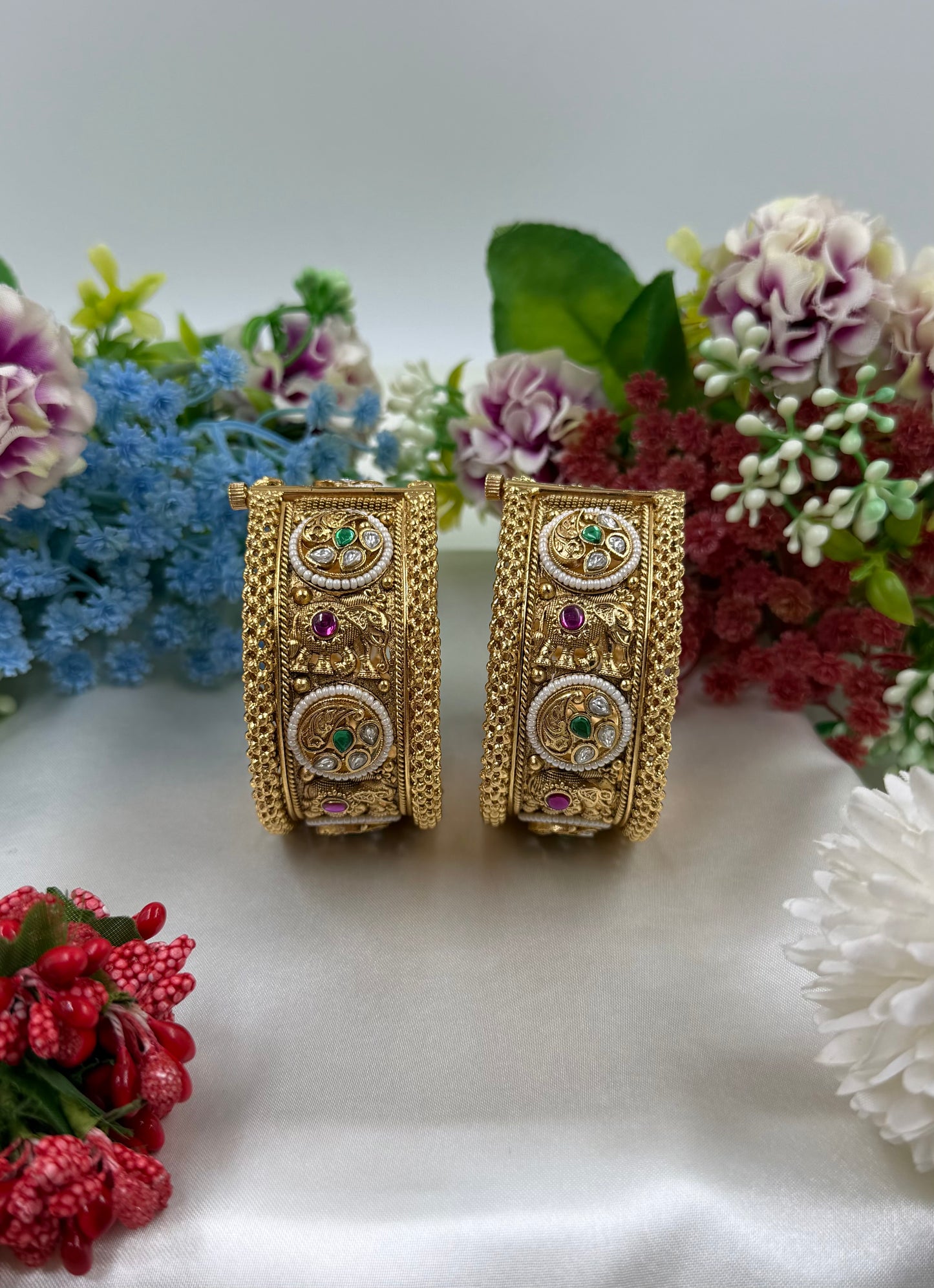Prachi Heritage Temple Bangles (Openable)