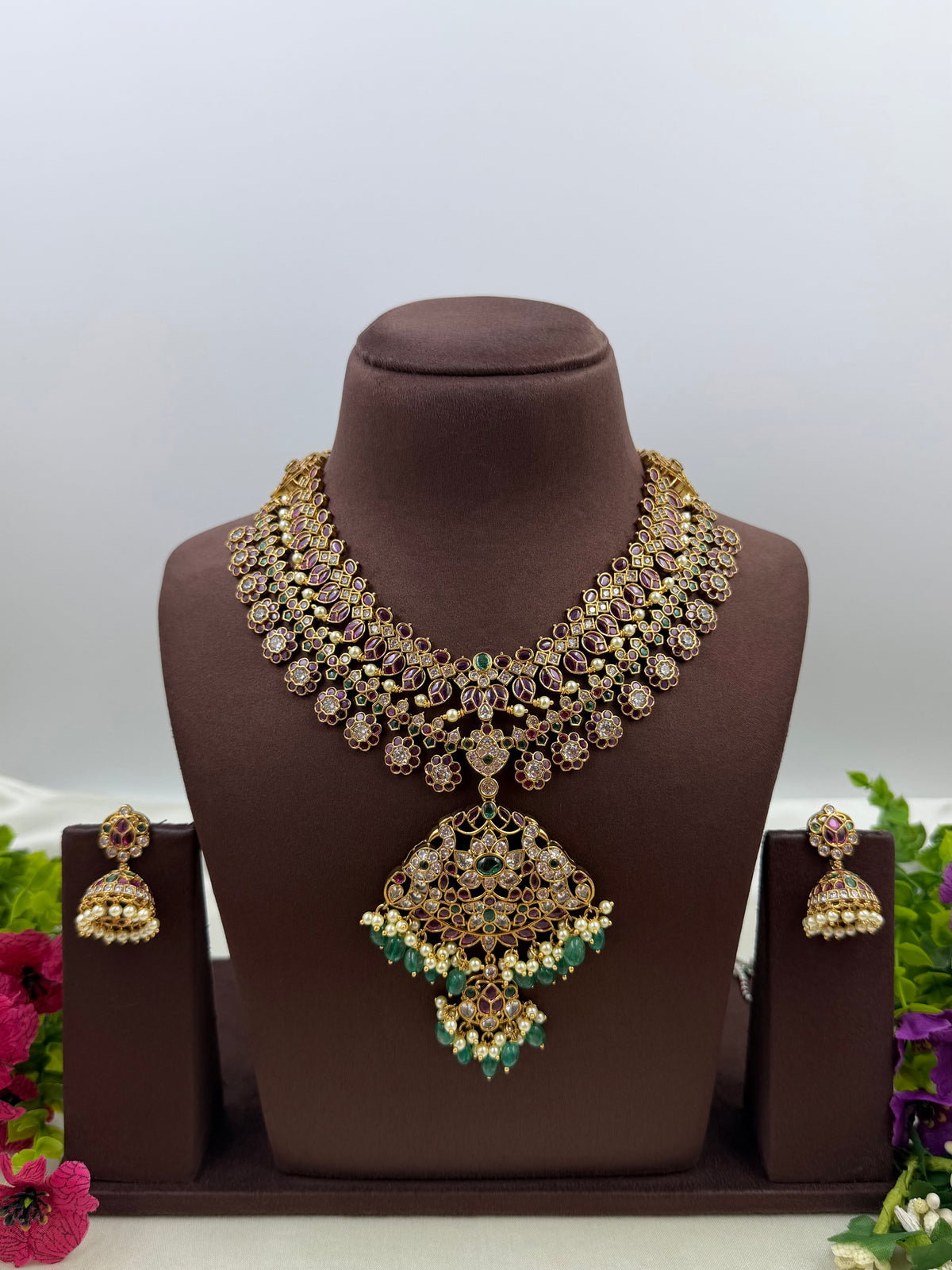 Meena Victorian Traditional Necklace Set