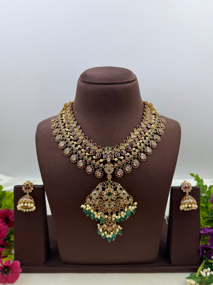 Meena Victorian Traditional Necklace Set