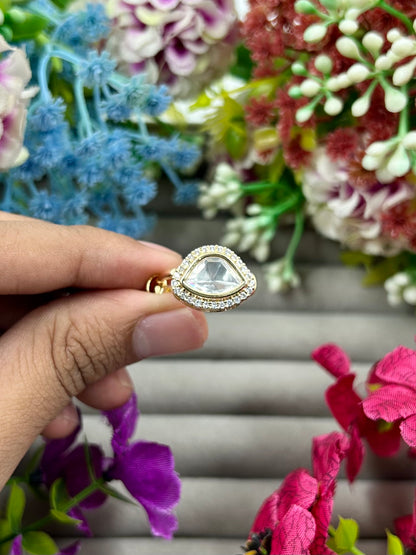 Sneha Moissanite Ring (Adjustable)