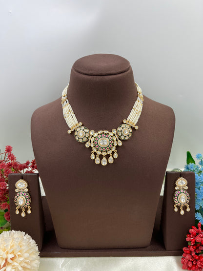 Kiara Moissanite Kundan Necklace