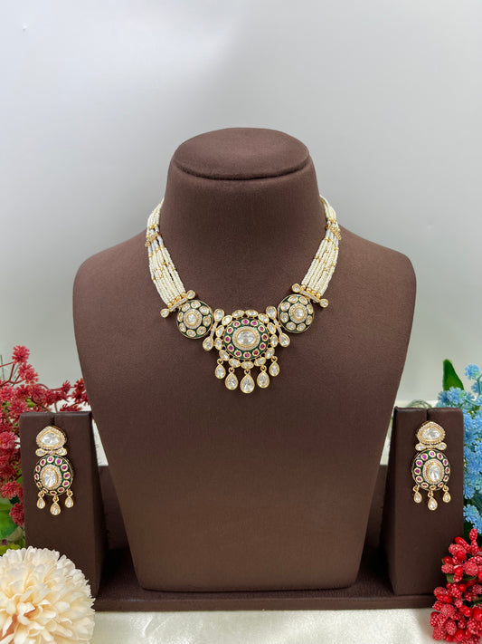 Kiara Moissanite Kundan Necklace