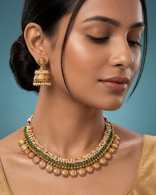 Lakshmi South Temple Traditional Necklace Set