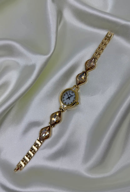 Tanuja Gold Stainless Steel Watch (Adjustable)