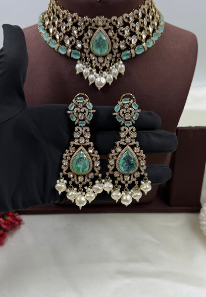 Tarini Victorian Premium Choker Necklace Set
