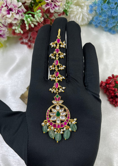 Malini Jadau Pachi Kundan Mang Tika