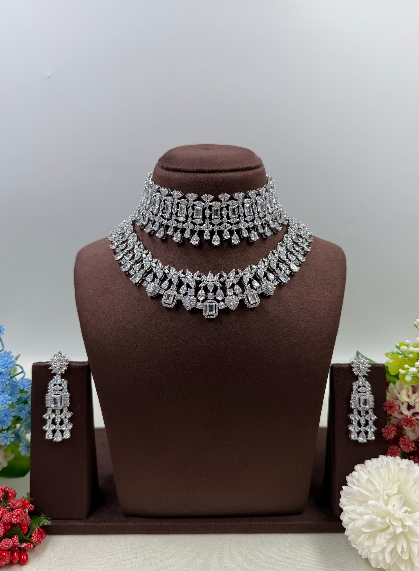 Priya American Diamond Premium Combo Set