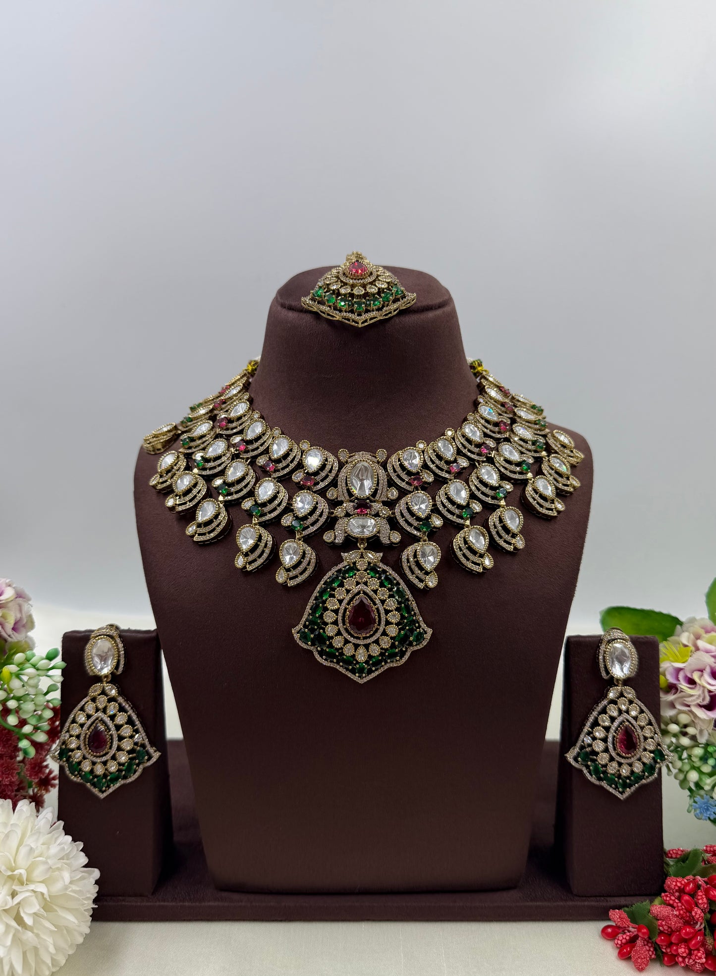 Kanti Victorian Moissanite Semi Bridal Set