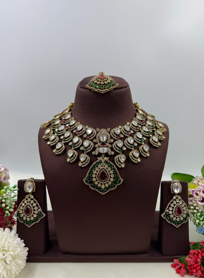 Kanti Victorian Moissanite Semi Bridal Set