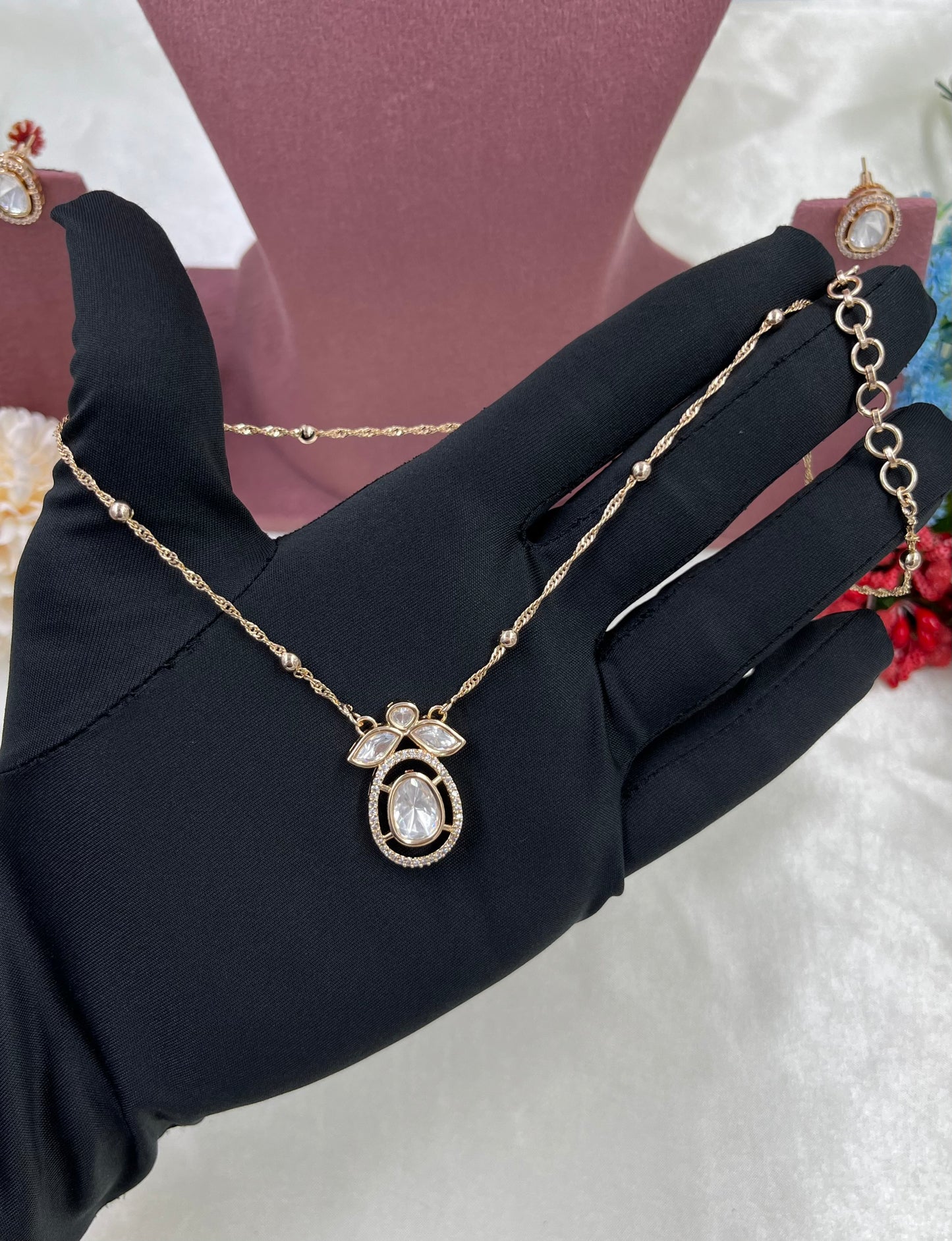 Purely Moissanite Chain Pandent