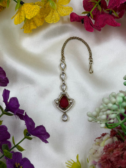 Shital Victorian Moissanite Mang Tika