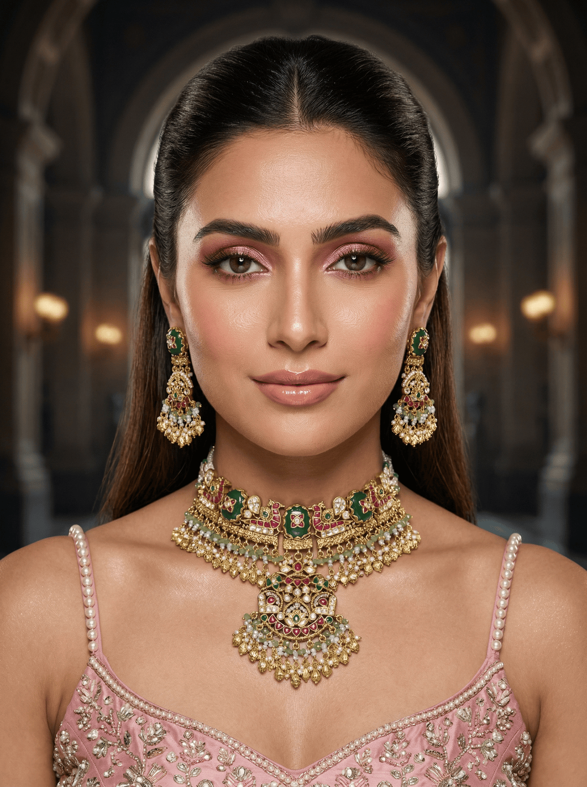 Anvi Pachi Kundan Choker