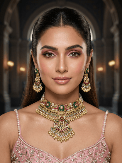 Anvi Pachi Kundan Choker