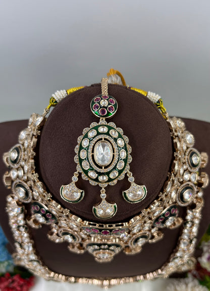Vaidhi Moissanite Kundan Bridal Set