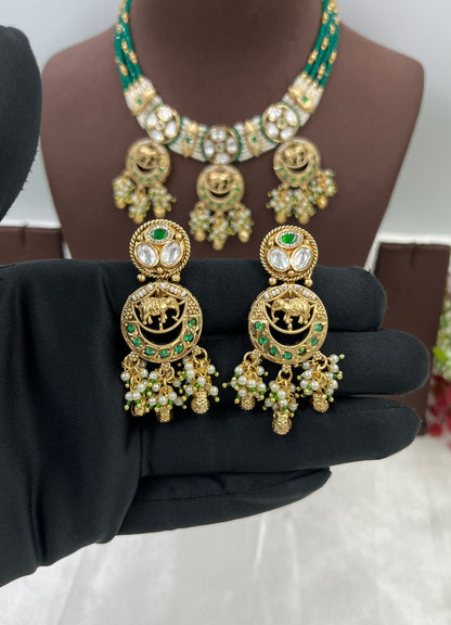 Sanvi  Heritage Premium Moti Necklace