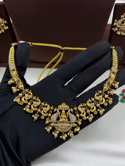 Pooja South Temple Necklace Set