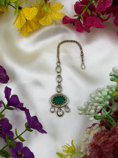 Neeta Victorian Moissanite Mang Tika