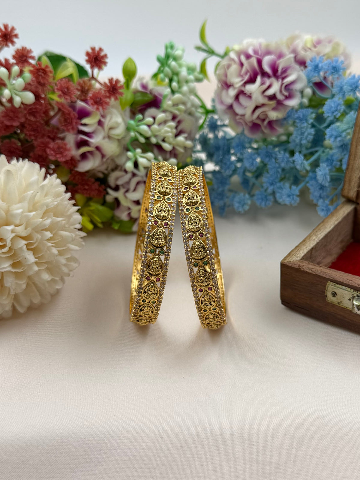 Mrunal South Temple Bangles