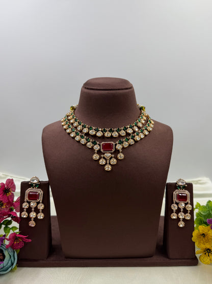 Ganga Moissanite Necklace Set