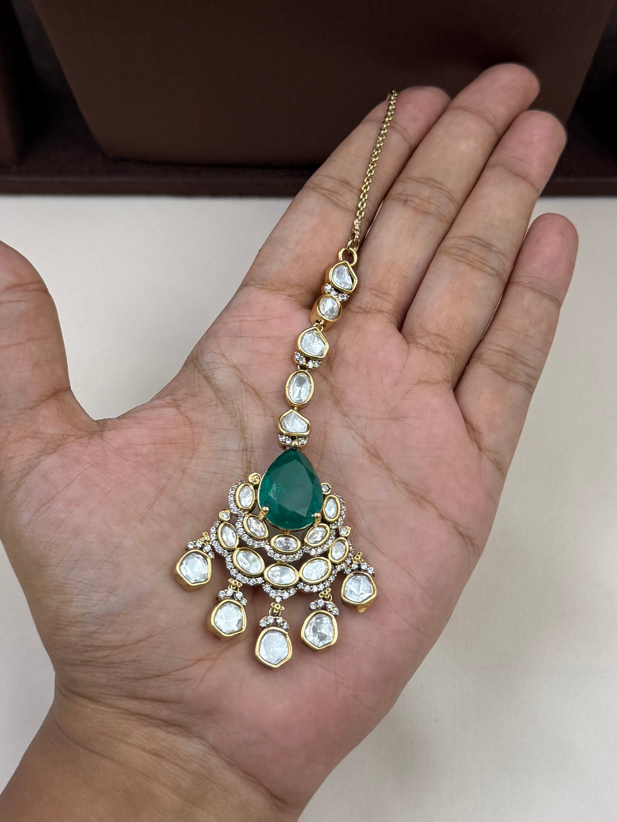 Parmeshwari Victorian Moissanite Choker Necklace Set