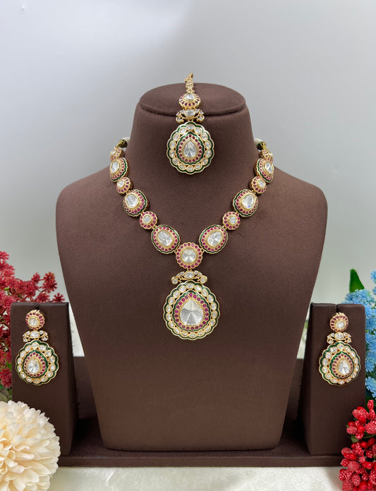 Inaya Moissanite Kundan Necklace