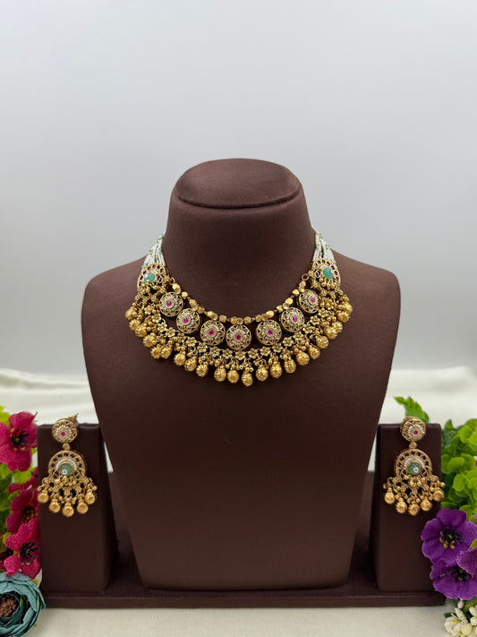 Kamini Premium Chorski Necklace Set