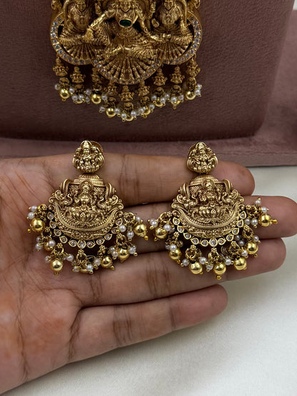 Meenal Premium South Temple Long Necklace Set