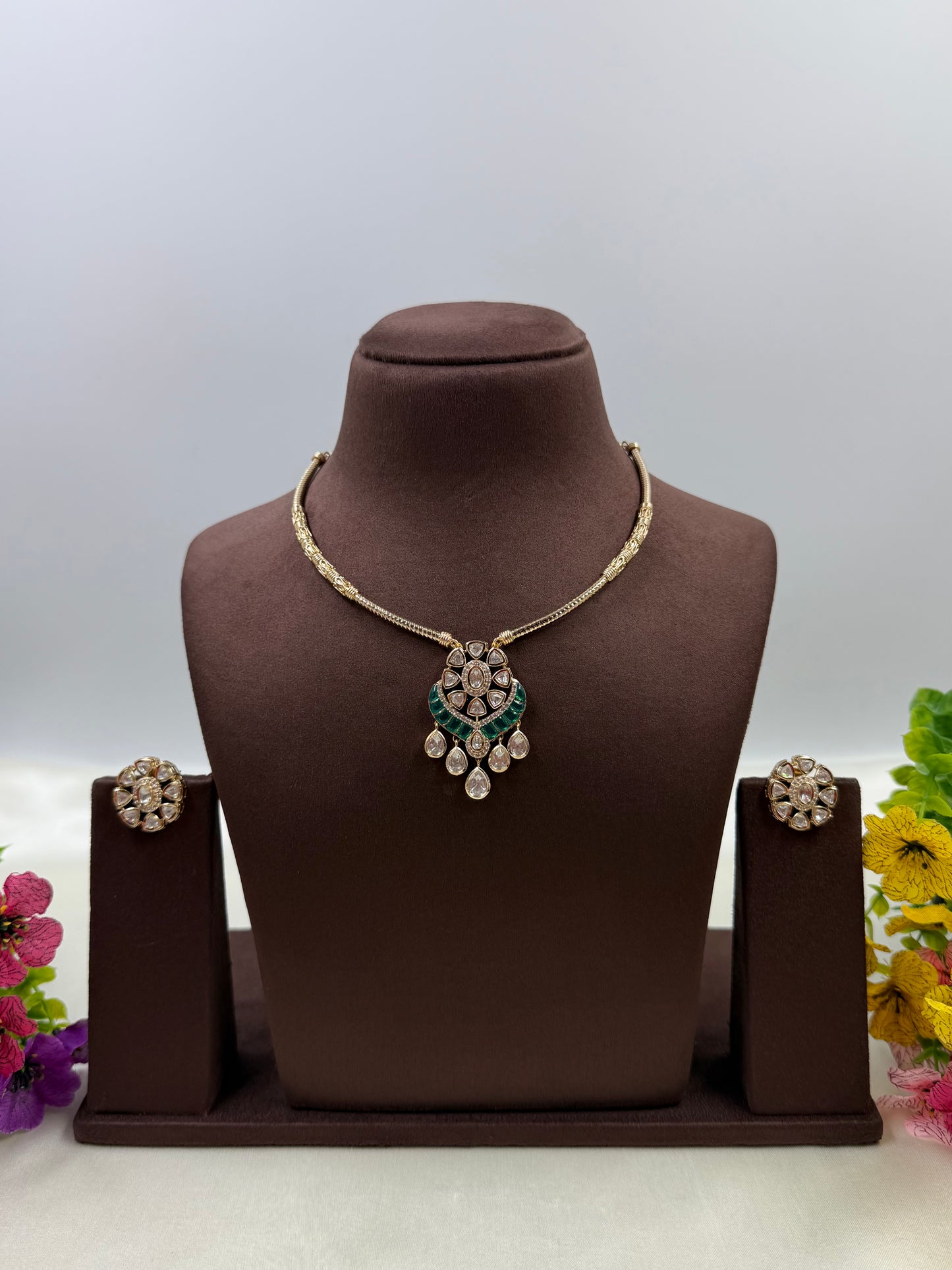Deeply Moissanite Delicate Hasli Necklace