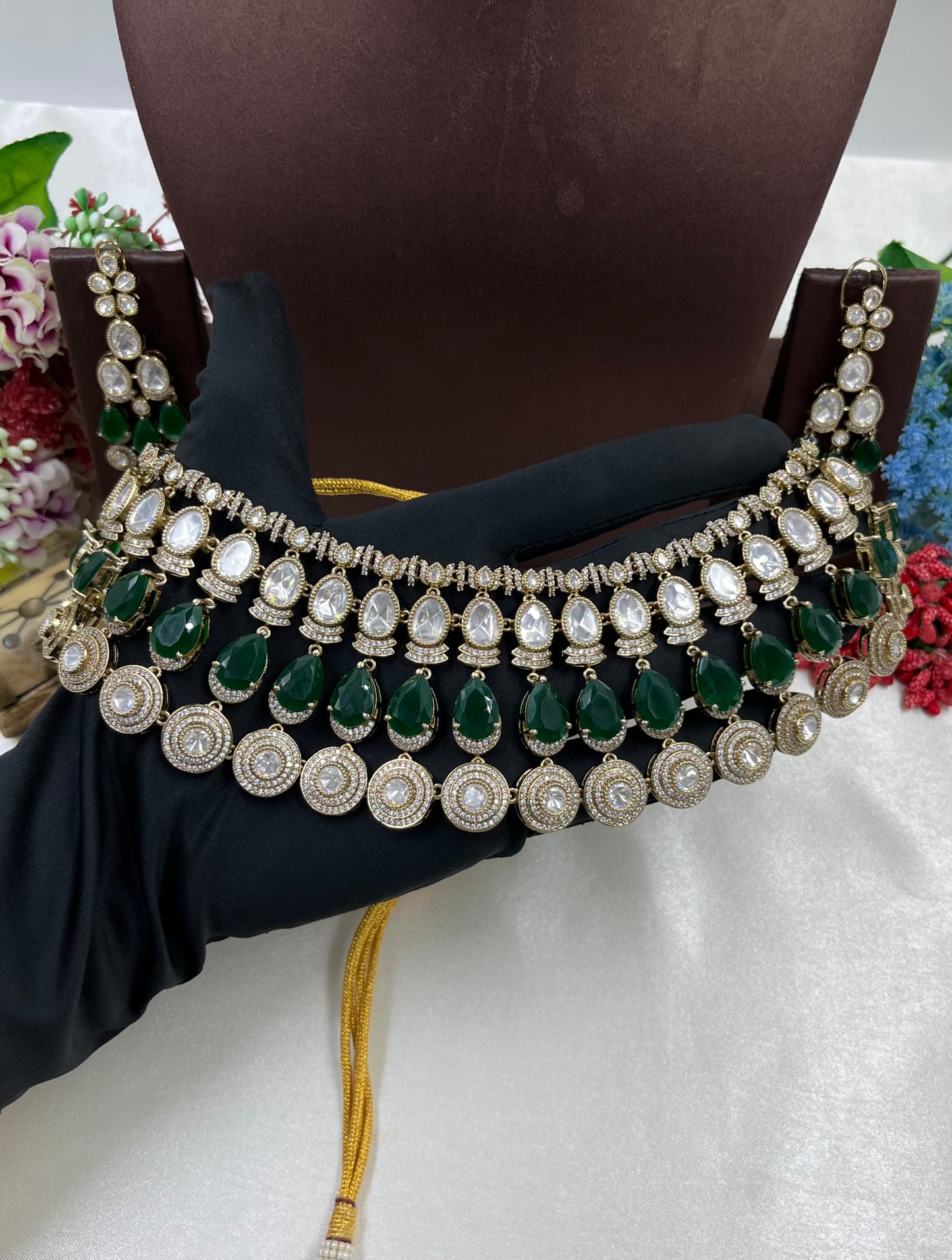 Avantika Moissanite Victorian Semi Bridal Set