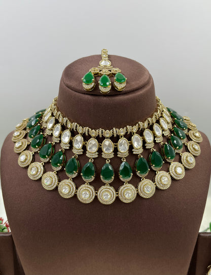 Avantika Moissanite Victorian Semi Bridal Set