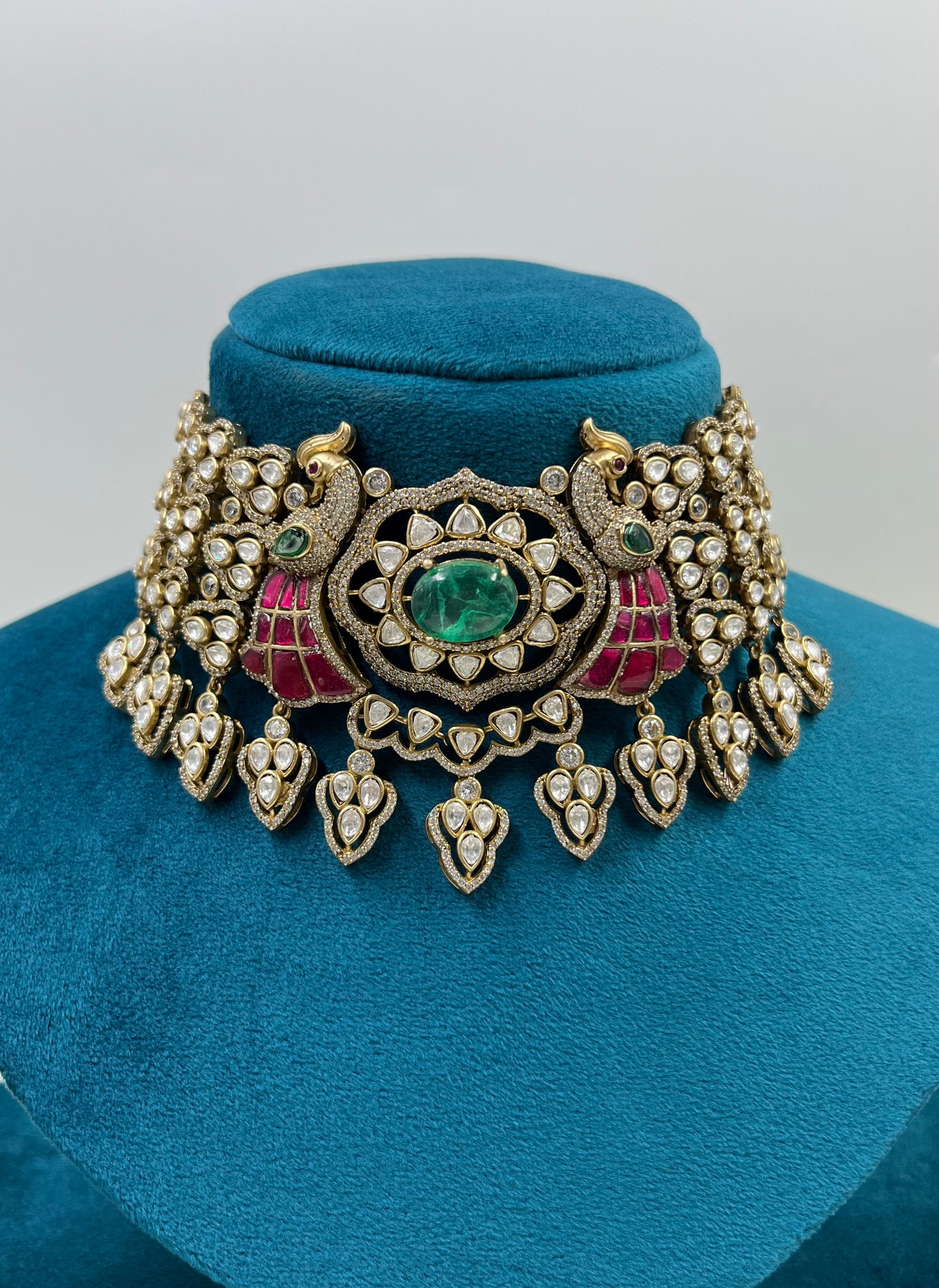 Rubani Jaipuri Kundan Necklace Set