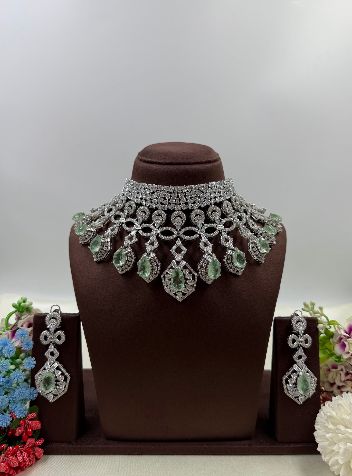 Revati American Dimond Choker Necklace