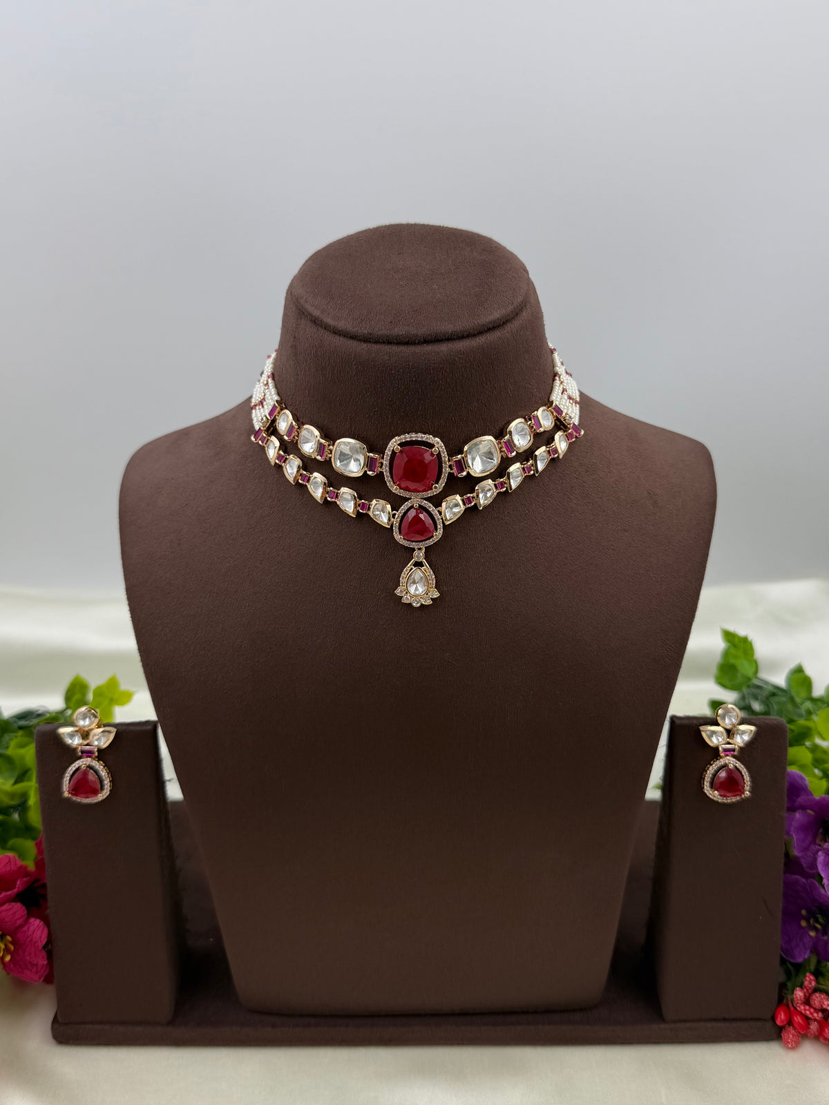 Kritika Moissanite Choker Necklace Set