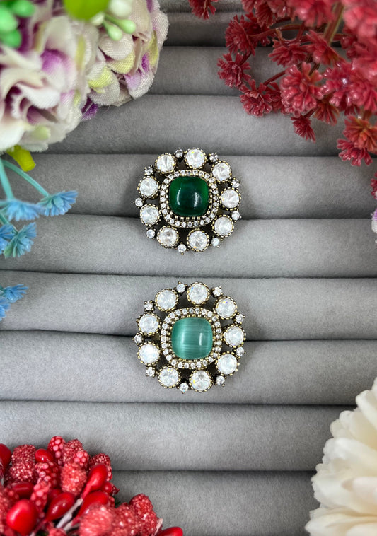 Nyla Floral Kundan Ring