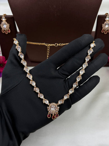 Rutika Moissanite Delicate Necklace