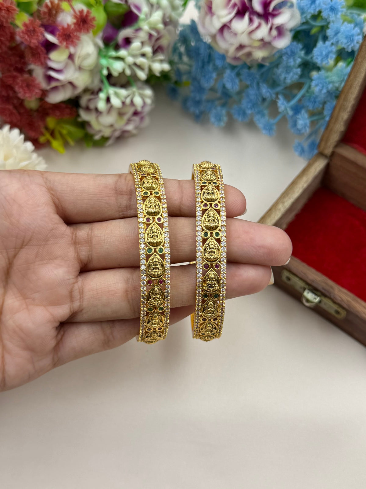 Mrunal South Temple Bangles